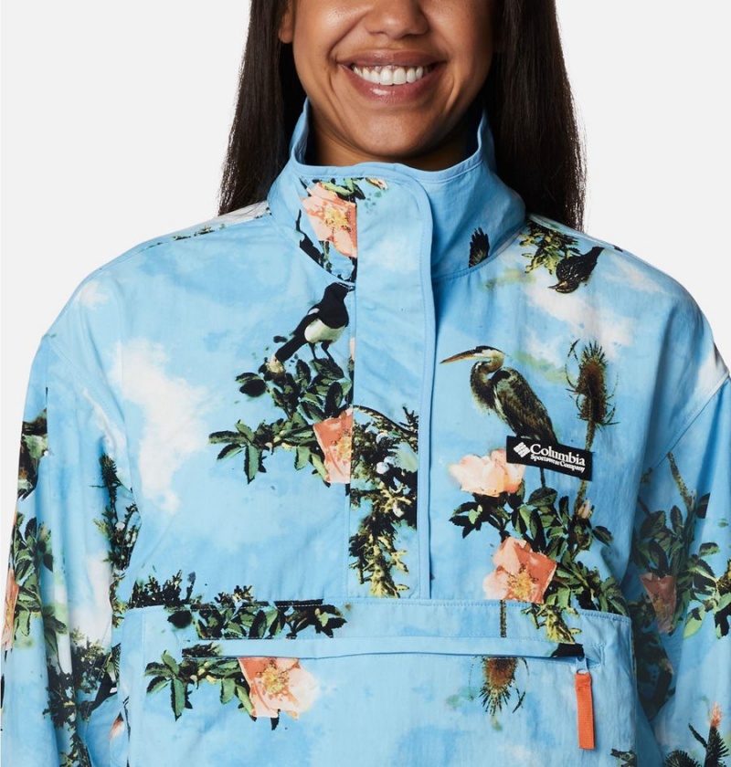 Columbia Deschutes Valley Wind Shell Jacket Women's Windbreaker Blue | RSBLWQ-748