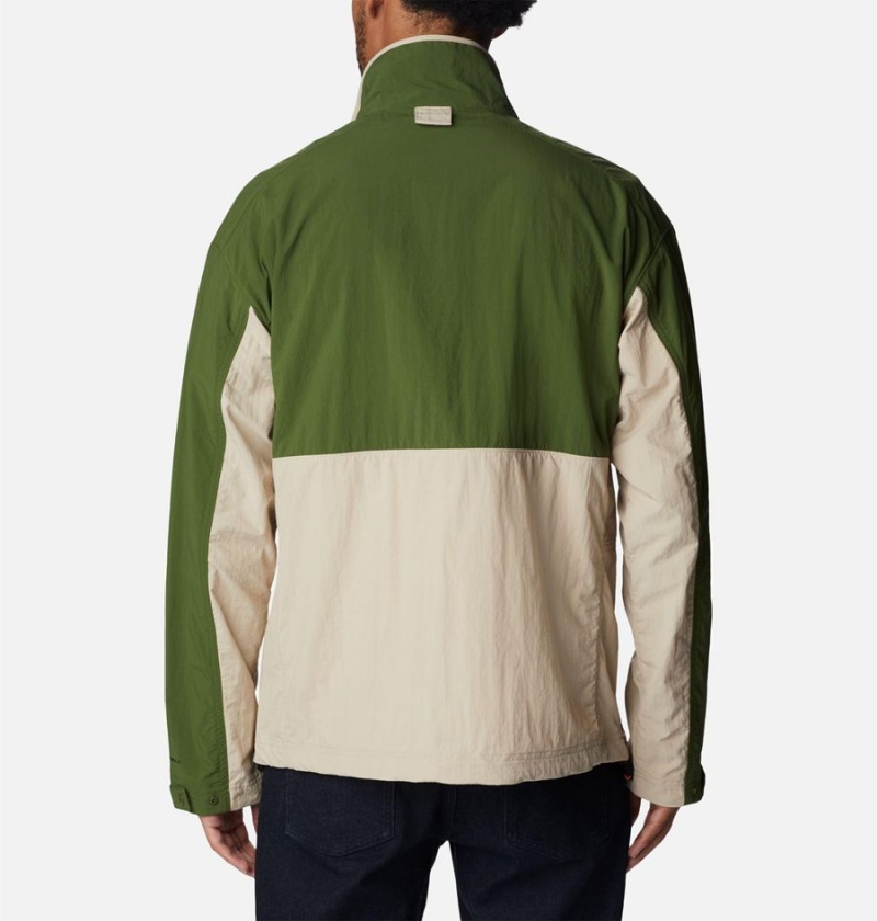 Columbia Deschutes Valley Wind Shell Jacket Men's Windbreaker Khaki | PKOVYE-258