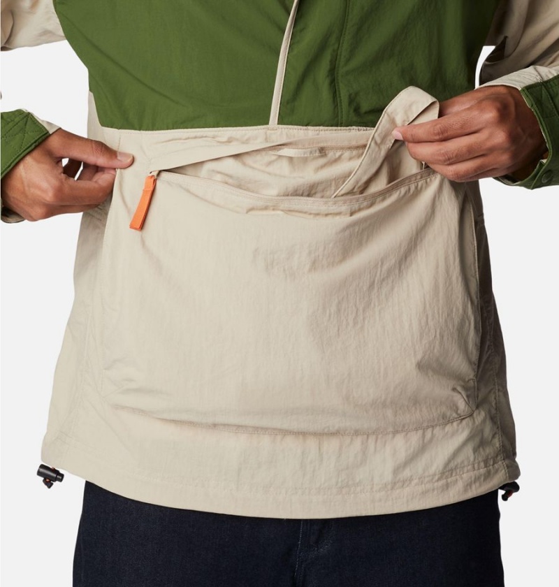Columbia Deschutes Valley Wind Shell Jacket Men's Windbreaker Khaki | PKOVYE-258