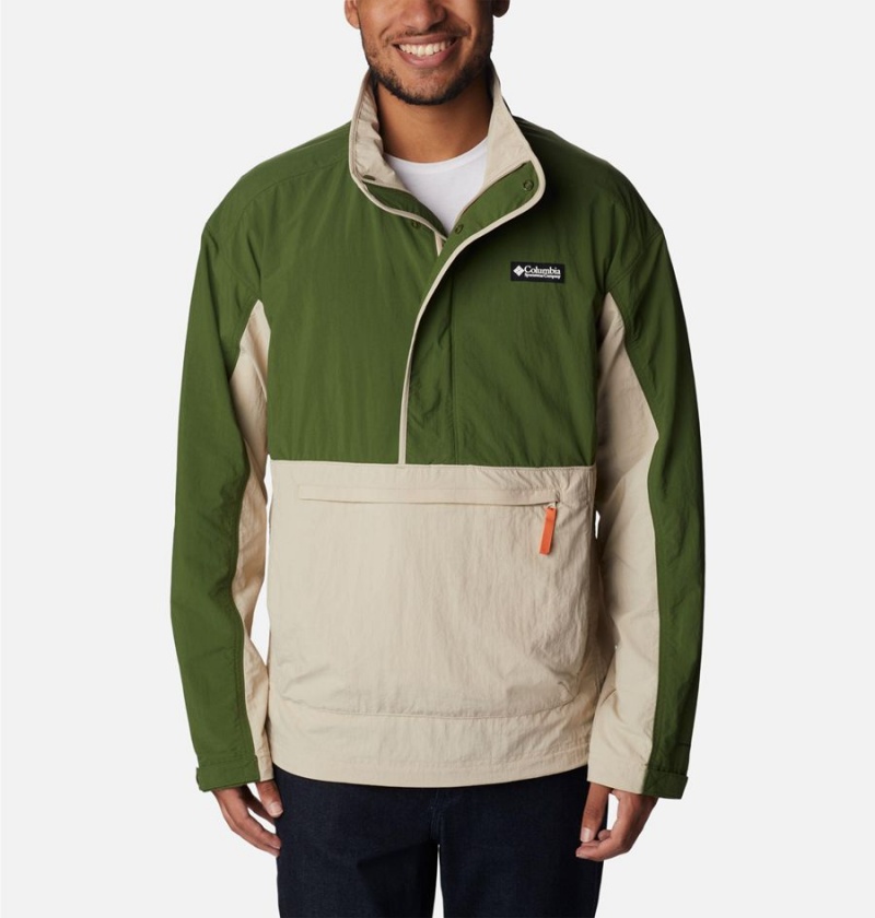 Columbia Deschutes Valley Wind Shell Jacket Men\'s Windbreaker Khaki | PKOVYE-258