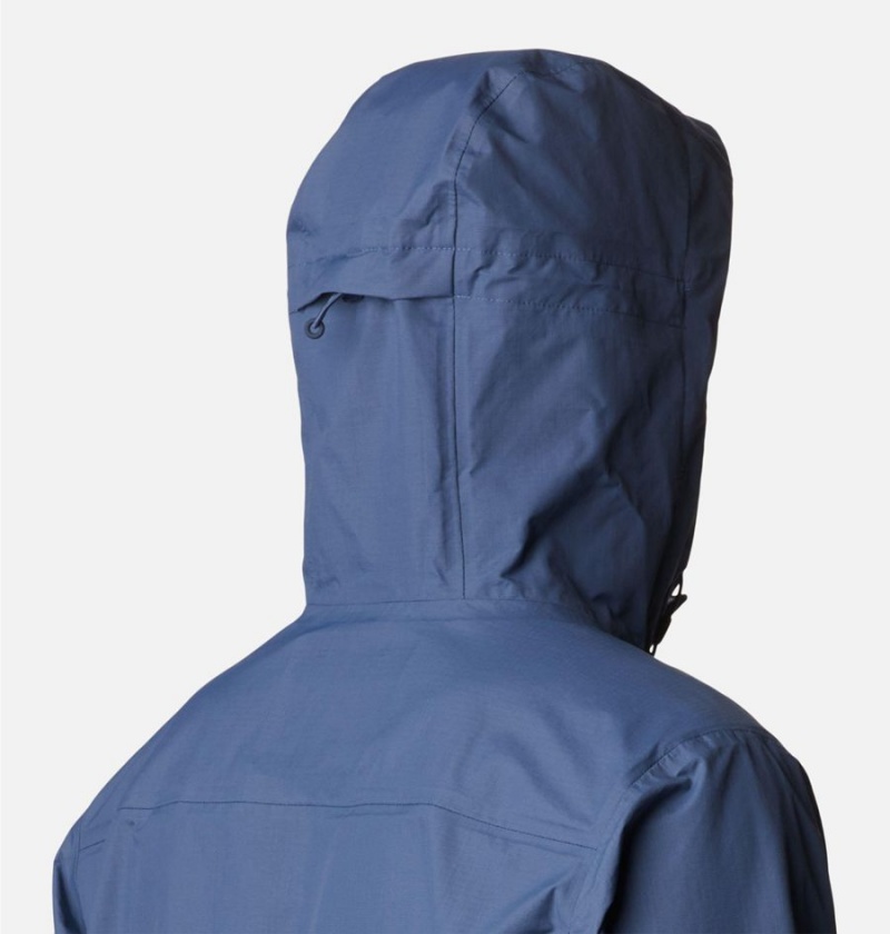 Columbia Discovery Point Shell Men's Rain Jacket Blue | DJSIEW-487
