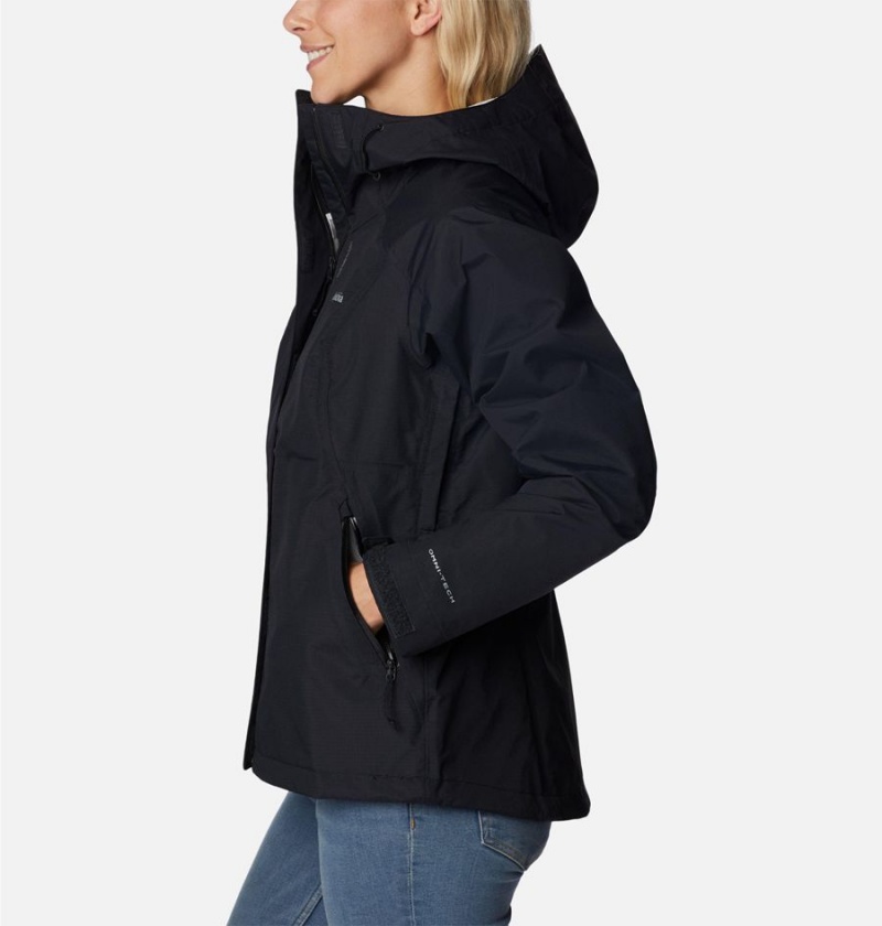 Columbia Discovery Point Shell Women's Rain Jacket Black | XJTSKB-287