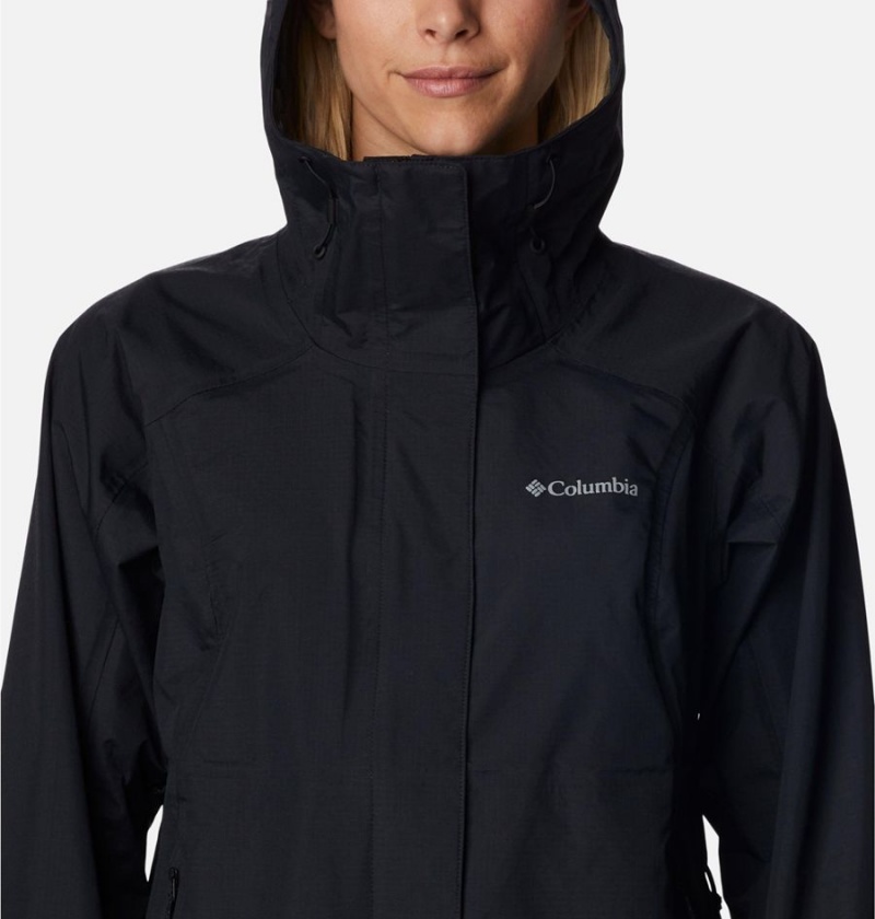 Columbia Discovery Point Shell Women's Rain Jacket Black | XJTSKB-287