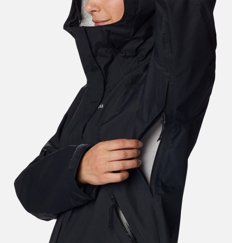 Columbia Discovery Point Shell Women's Rain Jacket Black | XJTSKB-287