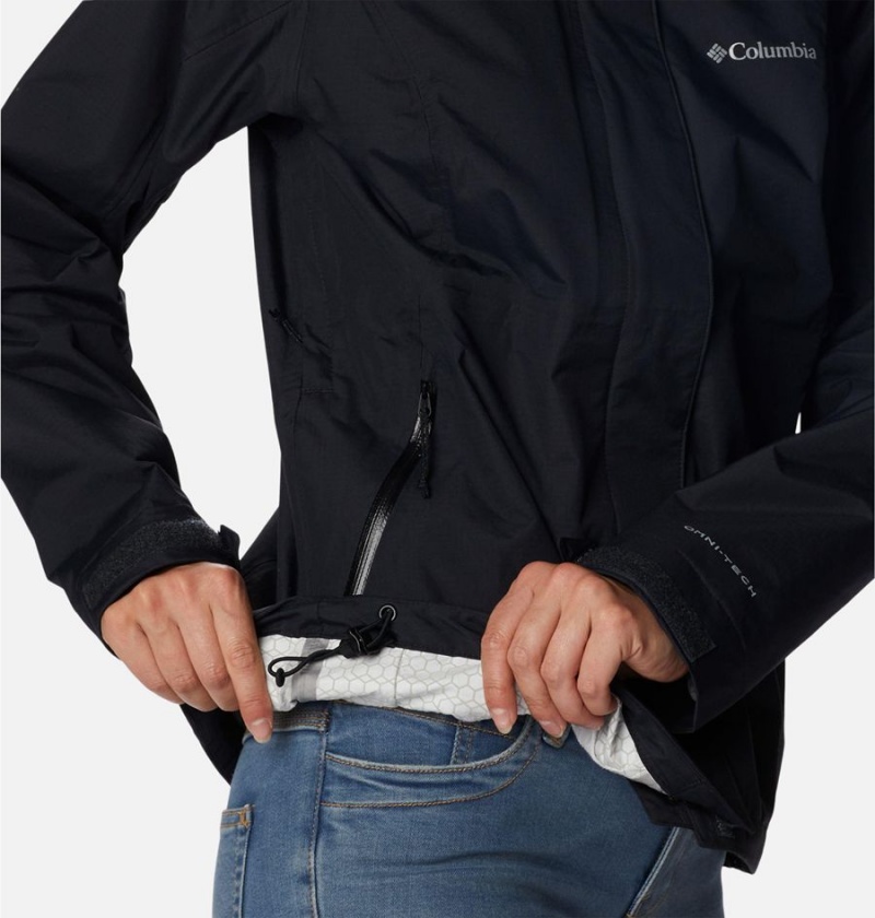 Columbia Discovery Point Shell Women's Rain Jacket Black | XJTSKB-287