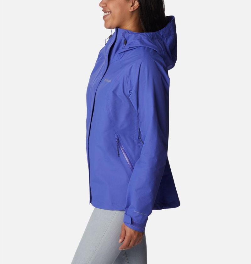 Columbia Discovery Point Shell Women's Rain Jacket Purple | MNGXPE-291
