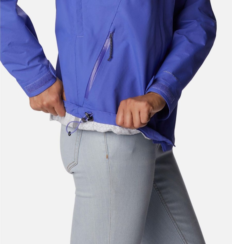 Columbia Discovery Point Shell Women's Rain Jacket Purple | MNGXPE-291
