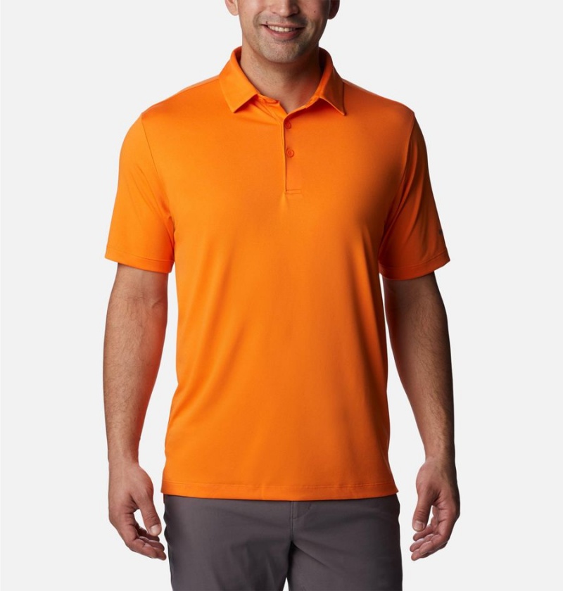 Columbia Drive Golf Men\'s Polo Shirt Orange | KPJAIB-397