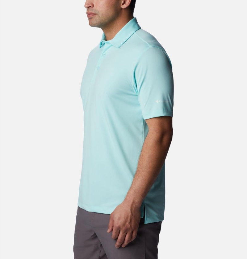 Columbia Drive Golf Men's Polo Shirt Turquoise | YVFAED-784