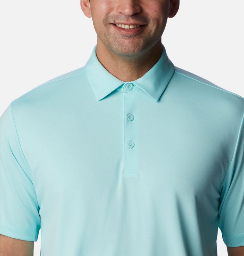 Columbia Drive Golf Men's Polo Shirt Turquoise | YVFAED-784