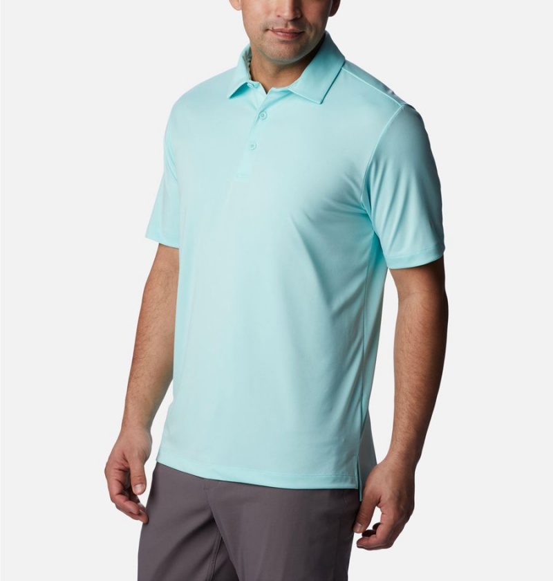 Columbia Drive Golf Men's Polo Shirt Turquoise | YVFAED-784
