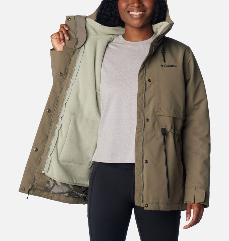 Columbia Drop Ridge Interchange Women's 3 In 1 Jackets Green | SQURPI-405