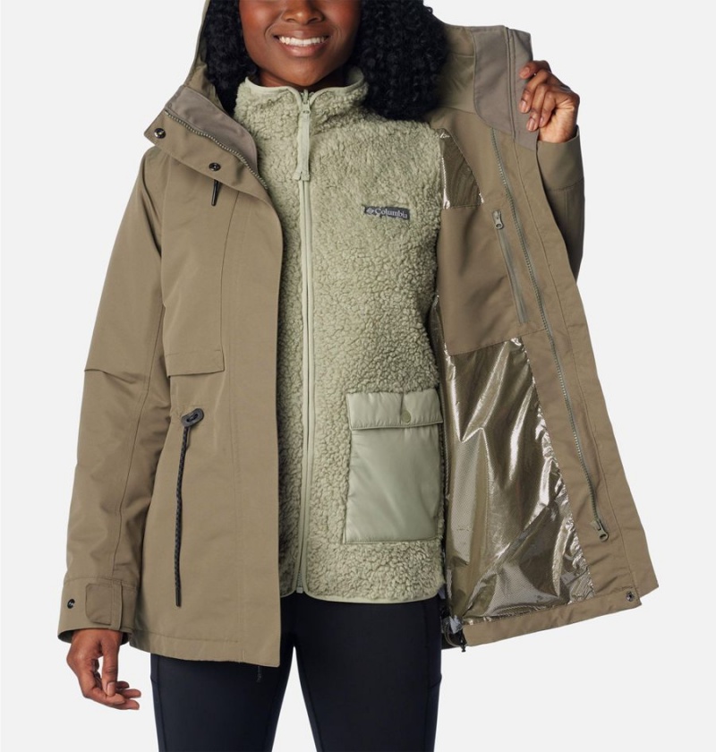 Columbia Drop Ridge Interchange Women's 3 In 1 Jackets Green | SQURPI-405