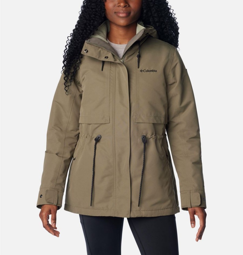 Columbia Drop Ridge Interchange Women\'s 3 In 1 Jackets Green | SQURPI-405