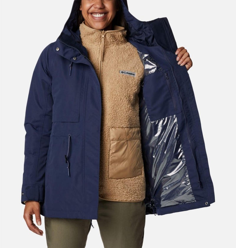 Columbia Drop Ridge Interchange Women's 3 In 1 Jackets Navy | RNDFGZ-641