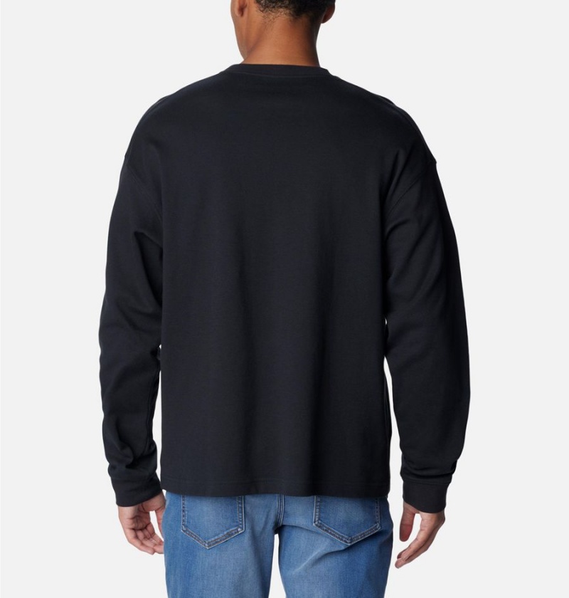 Columbia Duxbery Relaxed Long Sleeve Men's T-Shirt Black | PURAVO-783