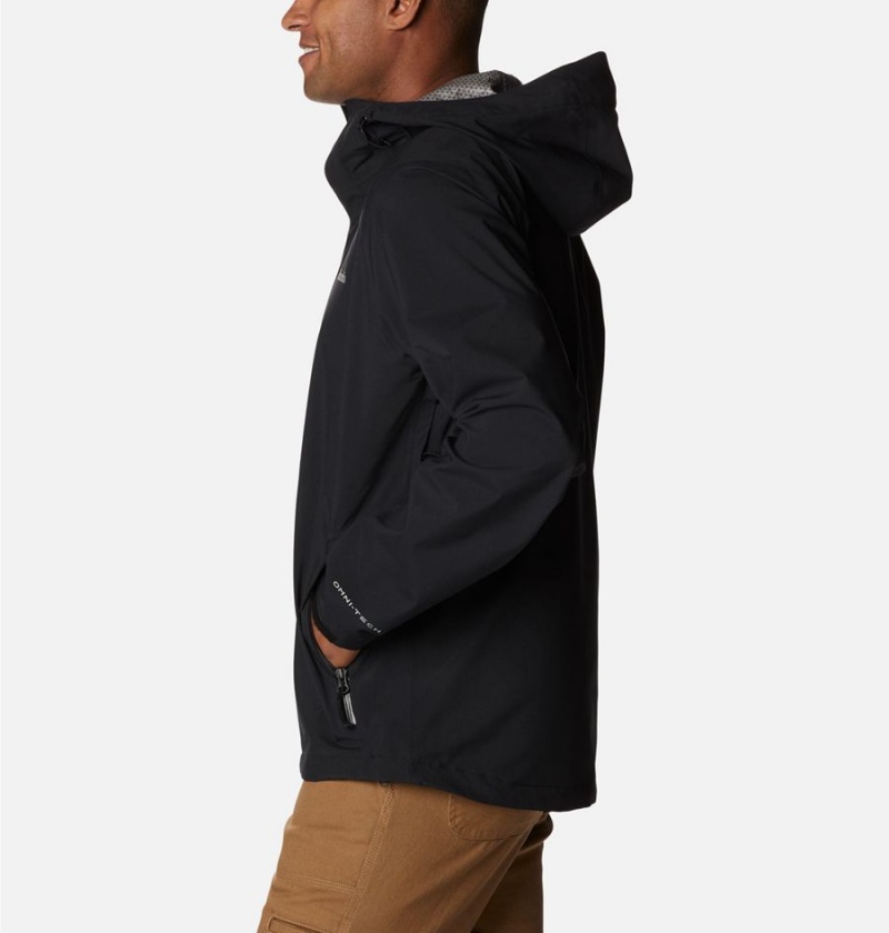 Columbia Earth Explorer Shell Men's Rain Jacket Black | ETQKMX-790