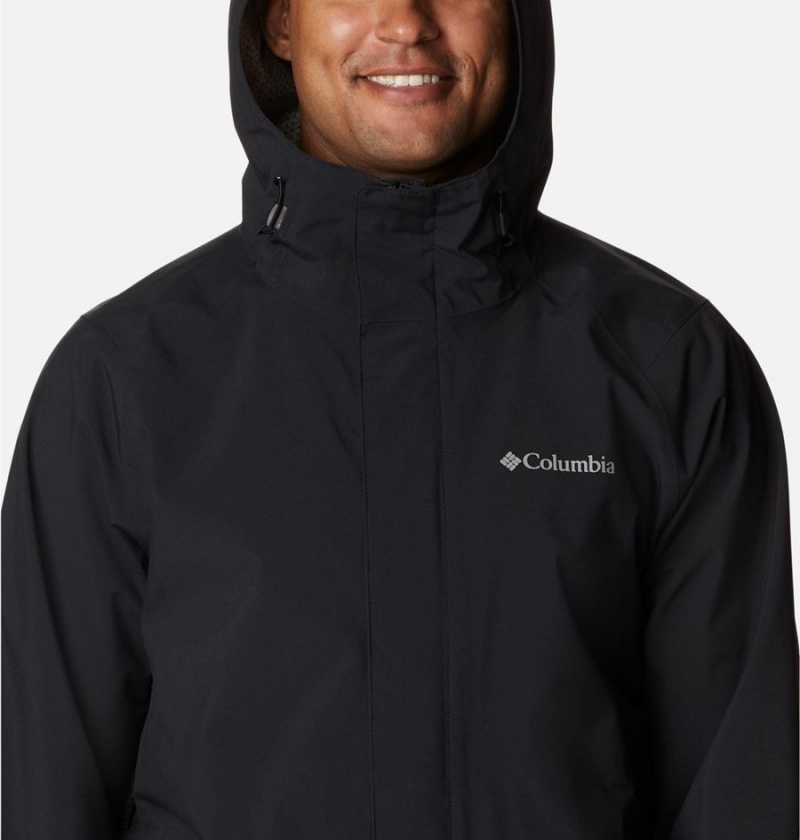 Columbia Earth Explorer Shell Men's Rain Jacket Black | ETQKMX-790
