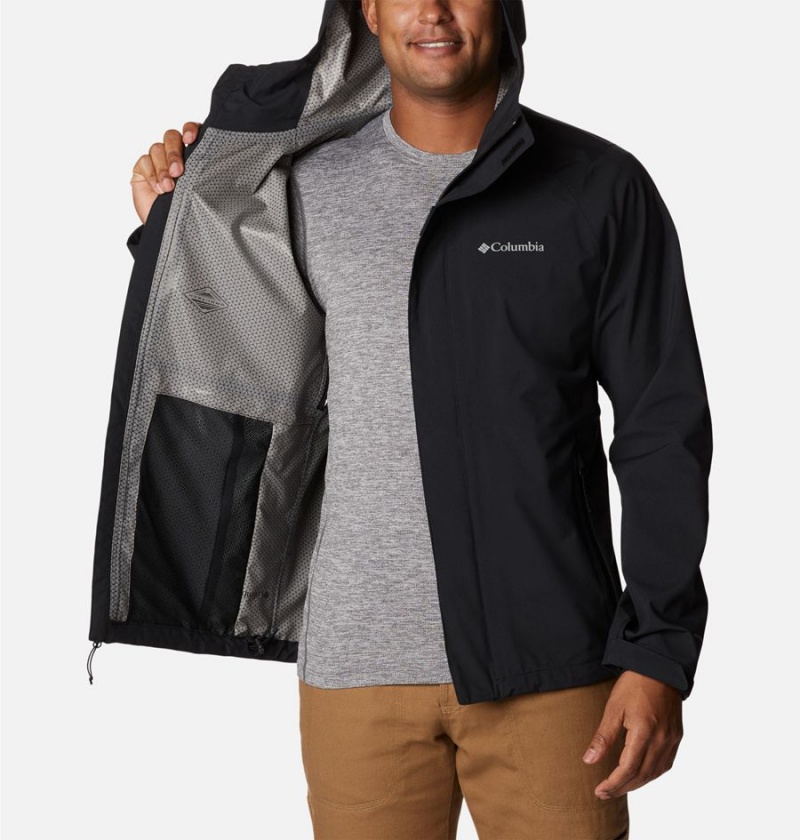Columbia Earth Explorer Shell Men's Rain Jacket Black | ETQKMX-790
