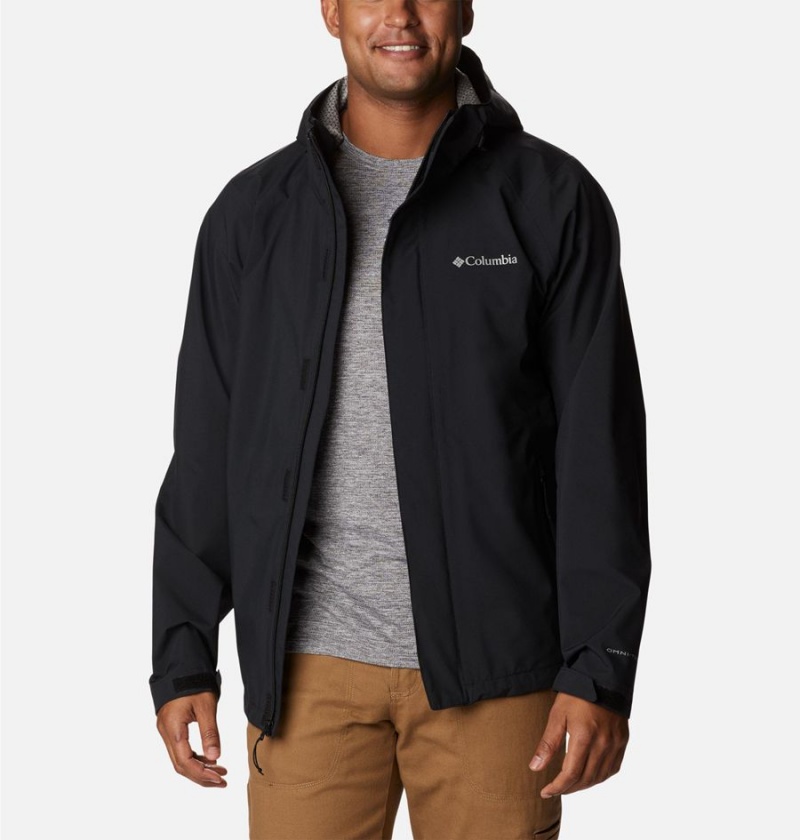 Columbia Earth Explorer Shell Men's Rain Jacket Black | ETQKMX-790