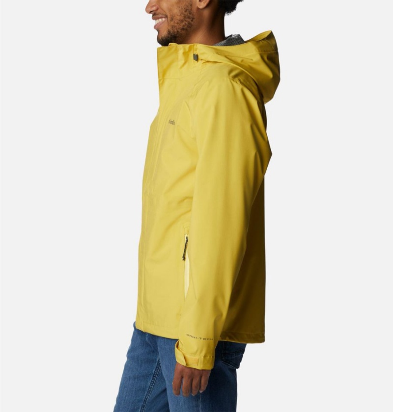 Columbia Earth Explorer Shell Men's Rain Jacket Yellow | BSGZTE-204