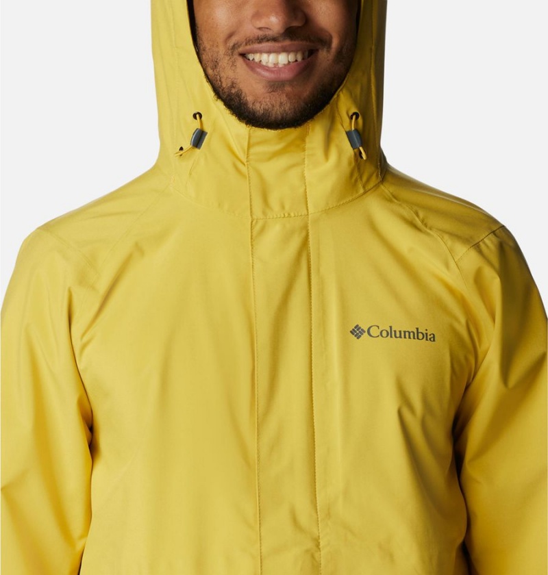 Columbia Earth Explorer Shell Men's Rain Jacket Yellow | BSGZTE-204