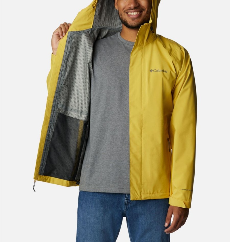 Columbia Earth Explorer Shell Men's Rain Jacket Yellow | BSGZTE-204