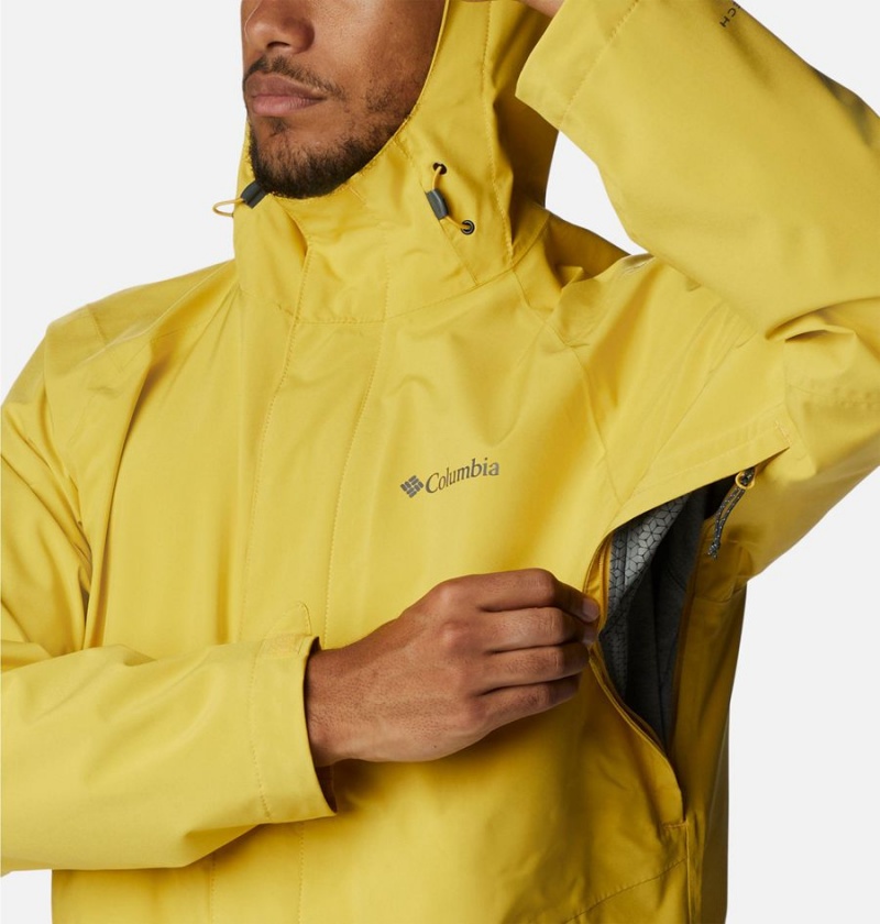 Columbia Earth Explorer Shell Men's Rain Jacket Yellow | BSGZTE-204