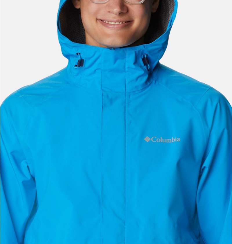 Columbia Earth Explorer Shell Men's Rain Jacket Blue | JBSADI-608