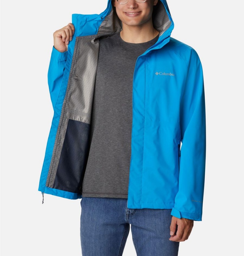 Columbia Earth Explorer Shell Men's Rain Jacket Blue | JBSADI-608