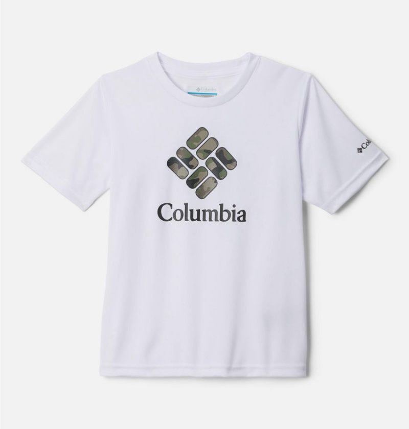 Columbia Edisun Trail Graphic Kids\' T-Shirt White | BSOXNE-256