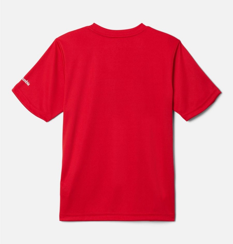 Columbia Edisun Trail Graphic Kids' T-Shirt Red | QYMVRW-096