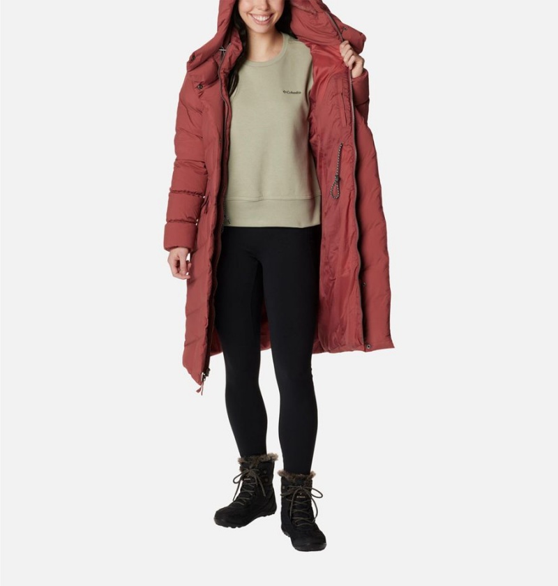 Columbia Ember Springs Long Down Women's Coats Coral | GTCZKF-392