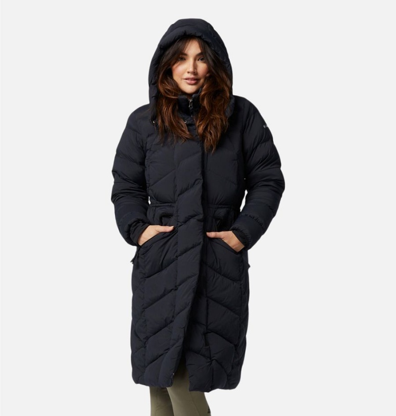 Columbia Ember Springs Long Down Women\'s Coats Black | DHMEJW-903