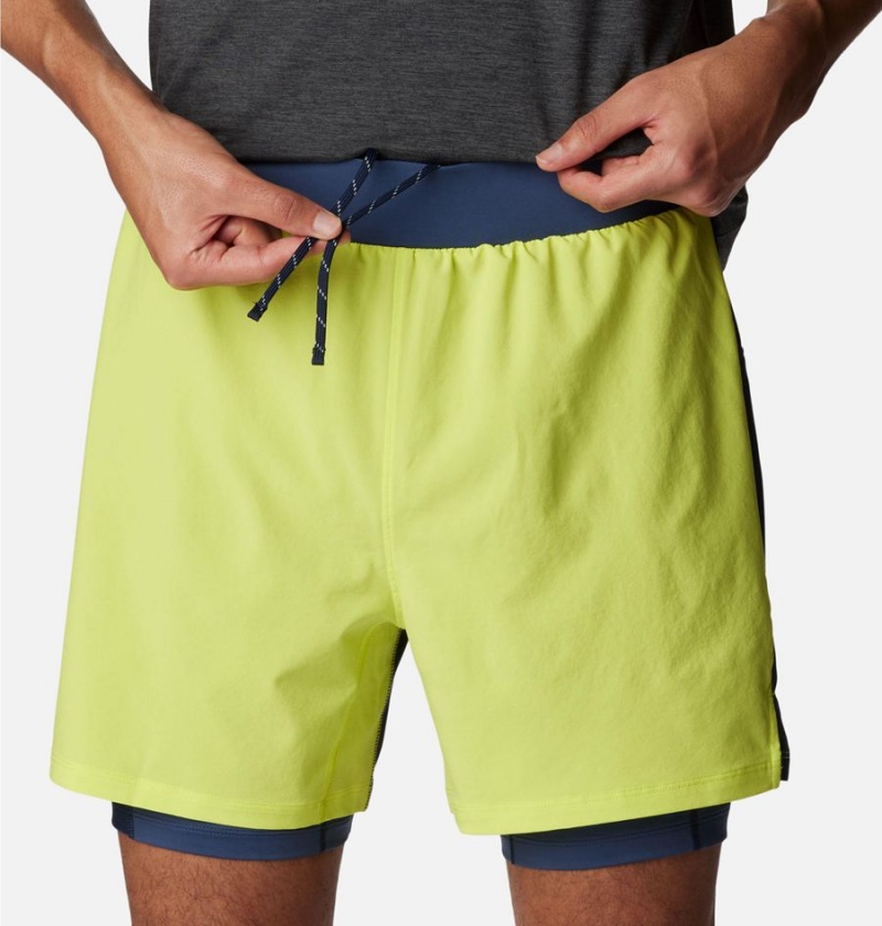 Columbia Endless Trail 2-in-1 Men's Shorts Green | ZDQTIF-139