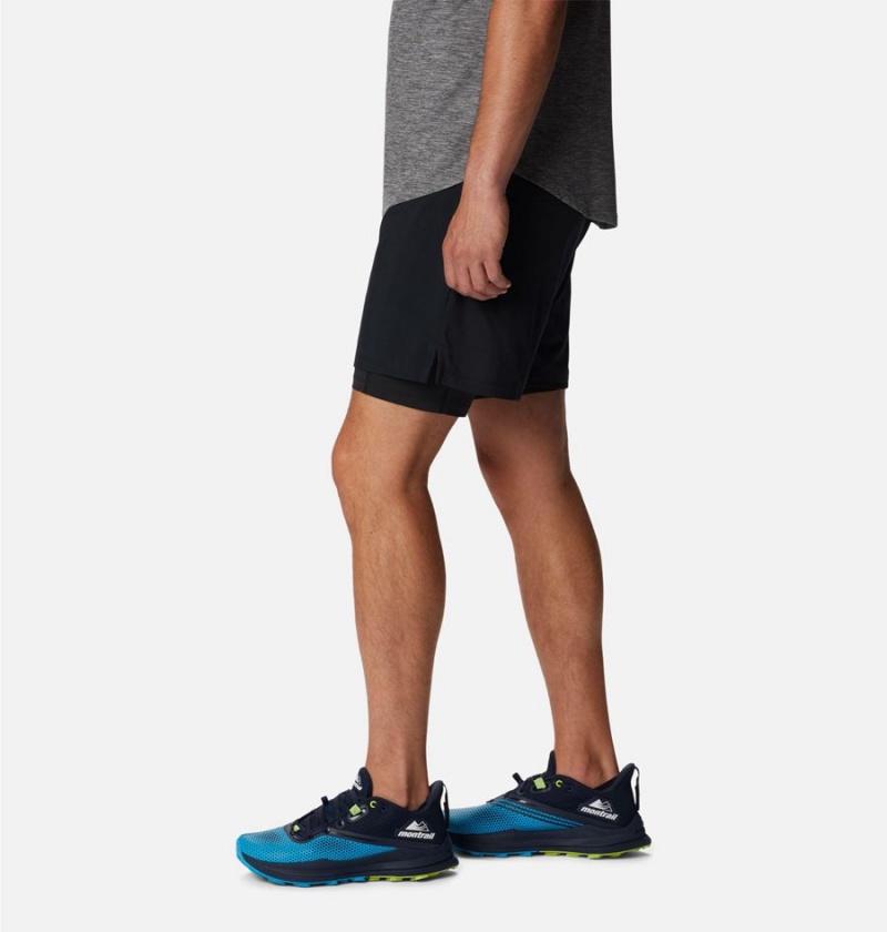 Columbia Endless Trail 2-in-1 Men's Shorts Black | KVDHZN-245