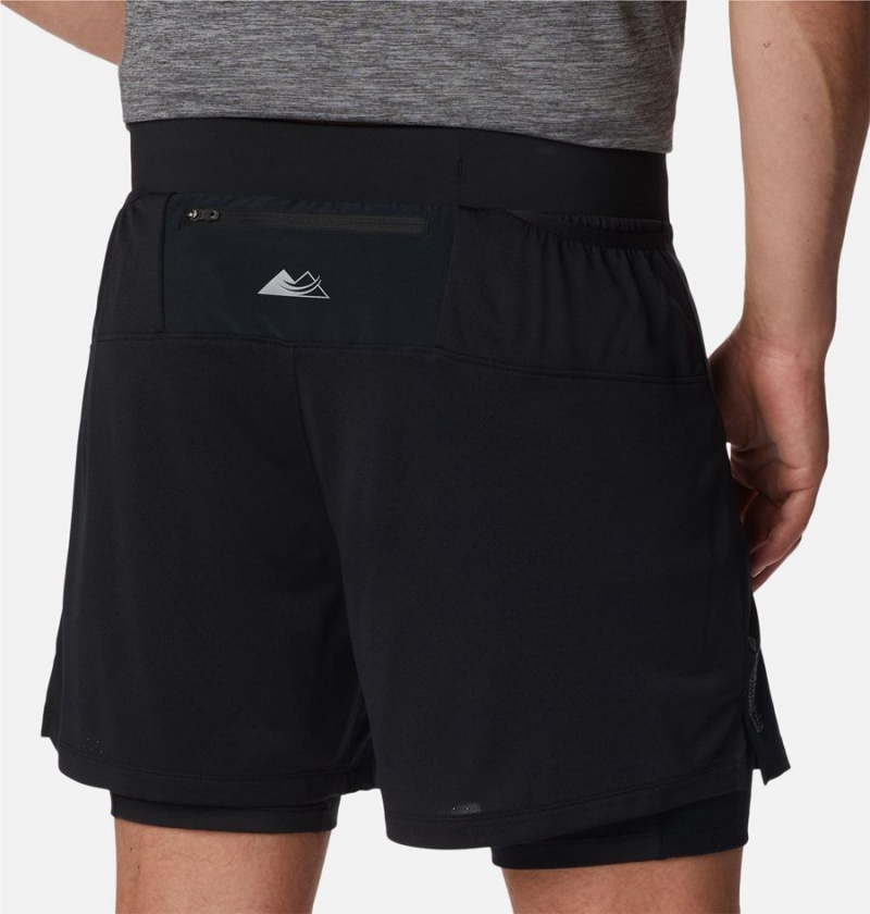 Columbia Endless Trail 2-in-1 Men's Shorts Black | KVDHZN-245