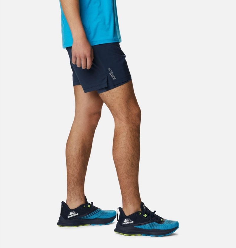 Columbia Endless Trail 2-in-1 Men's Shorts Navy | NJBDUL-528