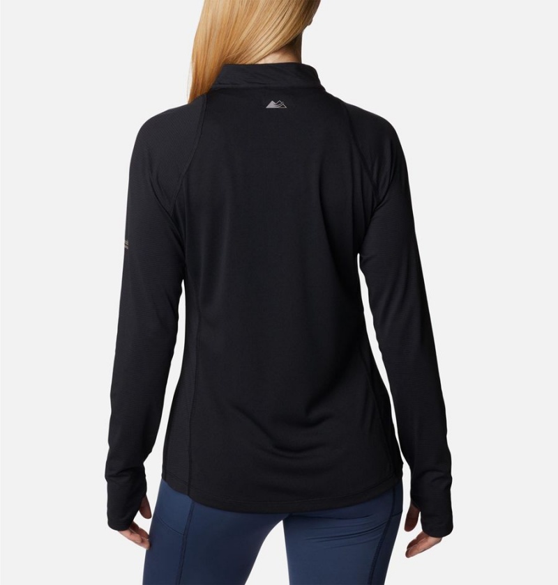 Columbia Endless Trail Half Zip Mesh Long Sleeve Women's Pullover Black | APSXDV-829