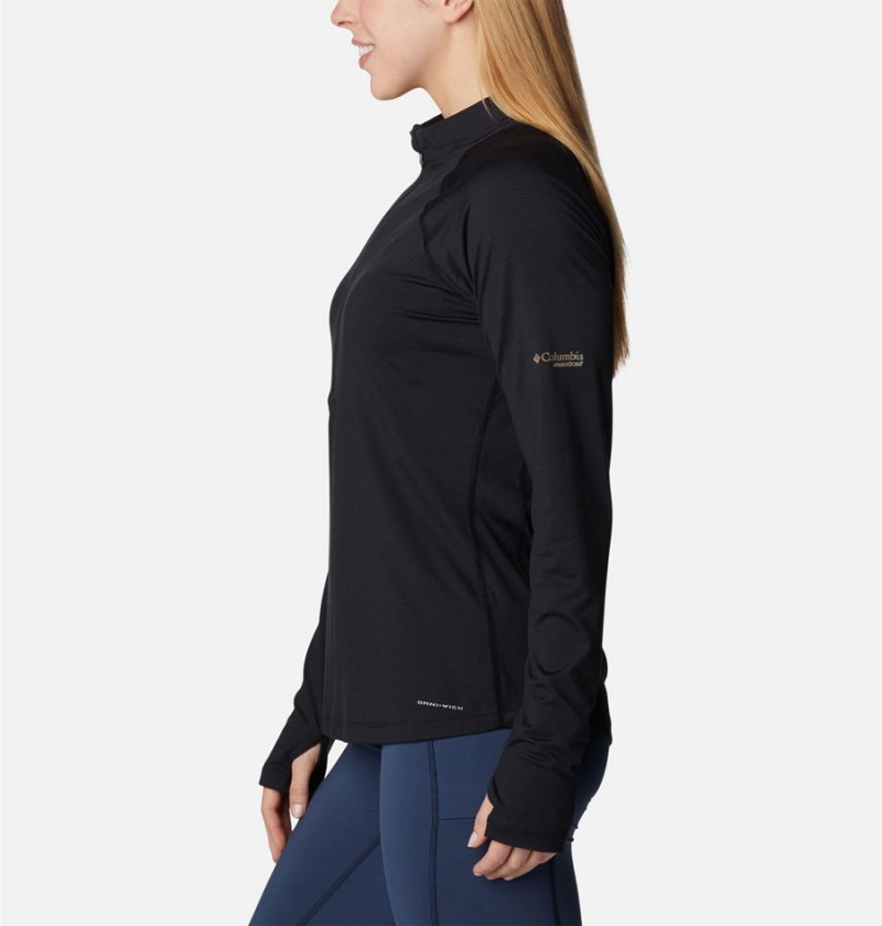 Columbia Endless Trail Half Zip Mesh Long Sleeve Women's Pullover Black | APSXDV-829