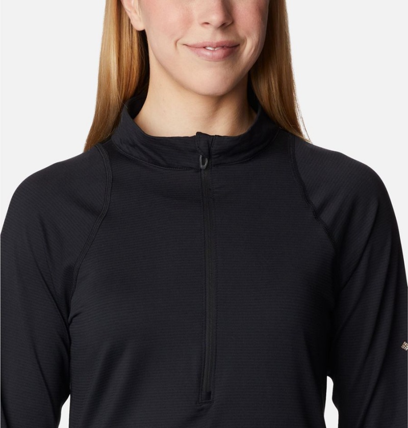 Columbia Endless Trail Half Zip Mesh Long Sleeve Women's Pullover Black | APSXDV-829
