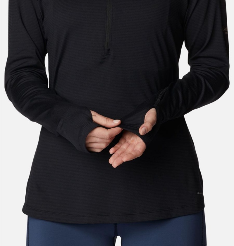 Columbia Endless Trail Half Zip Mesh Long Sleeve Women's Pullover Black | APSXDV-829
