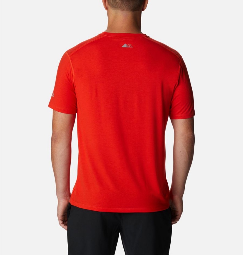 Columbia Endless Trail Running Tech Men's T-Shirt Red | RKDJGY-935