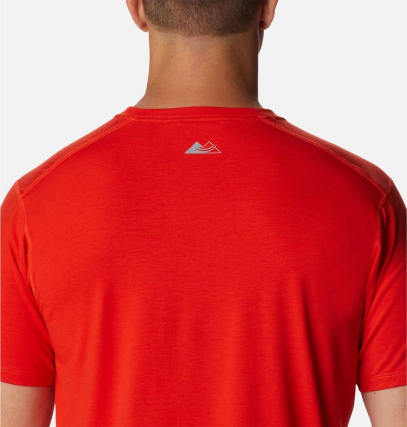 Columbia Endless Trail Running Tech Men's T-Shirt Red | RKDJGY-935