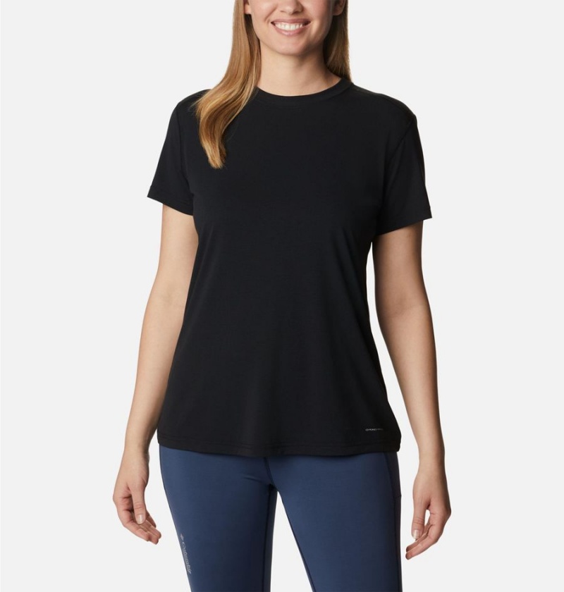 Columbia Endless Trail Running Tech Women\'s T-Shirt Black | ERJXFY-632