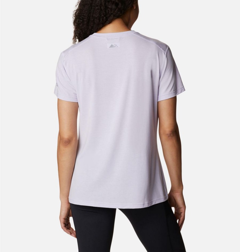 Columbia Endless Trail Running Tech Women's T-Shirt Purple | OKHYCT-679