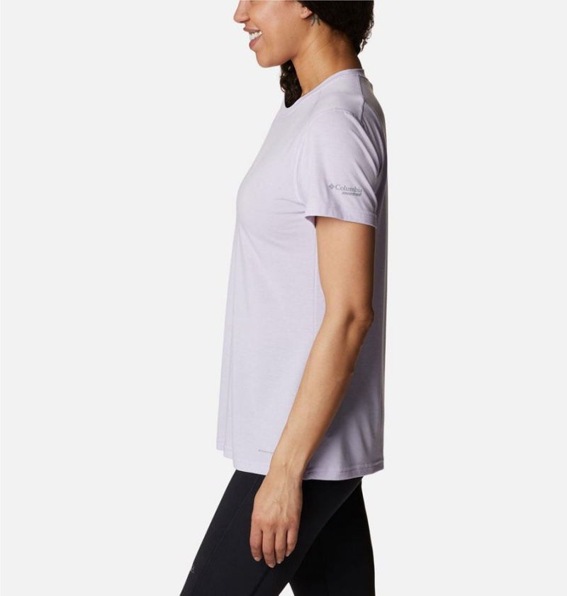 Columbia Endless Trail Running Tech Women's T-Shirt Purple | OKHYCT-679