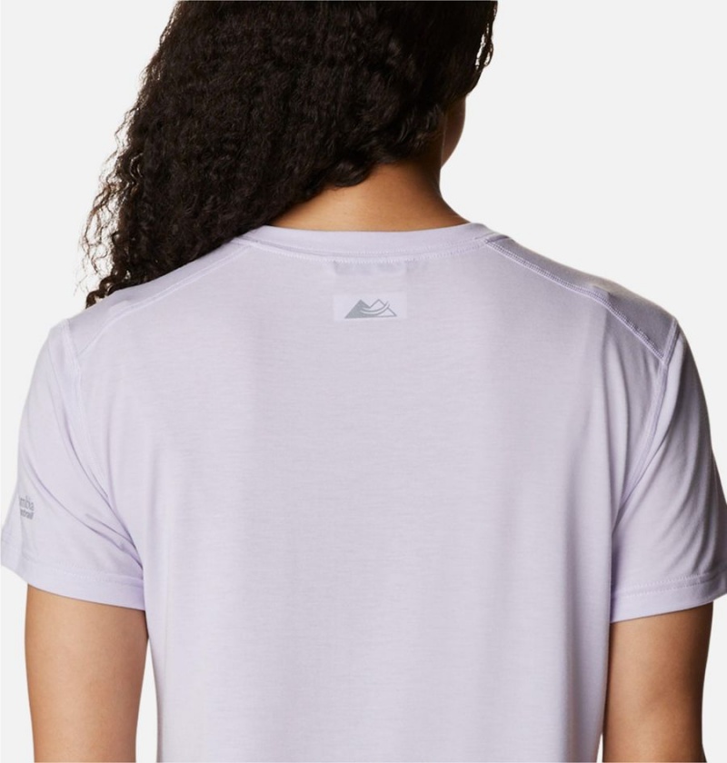 Columbia Endless Trail Running Tech Women's T-Shirt Purple | OKHYCT-679