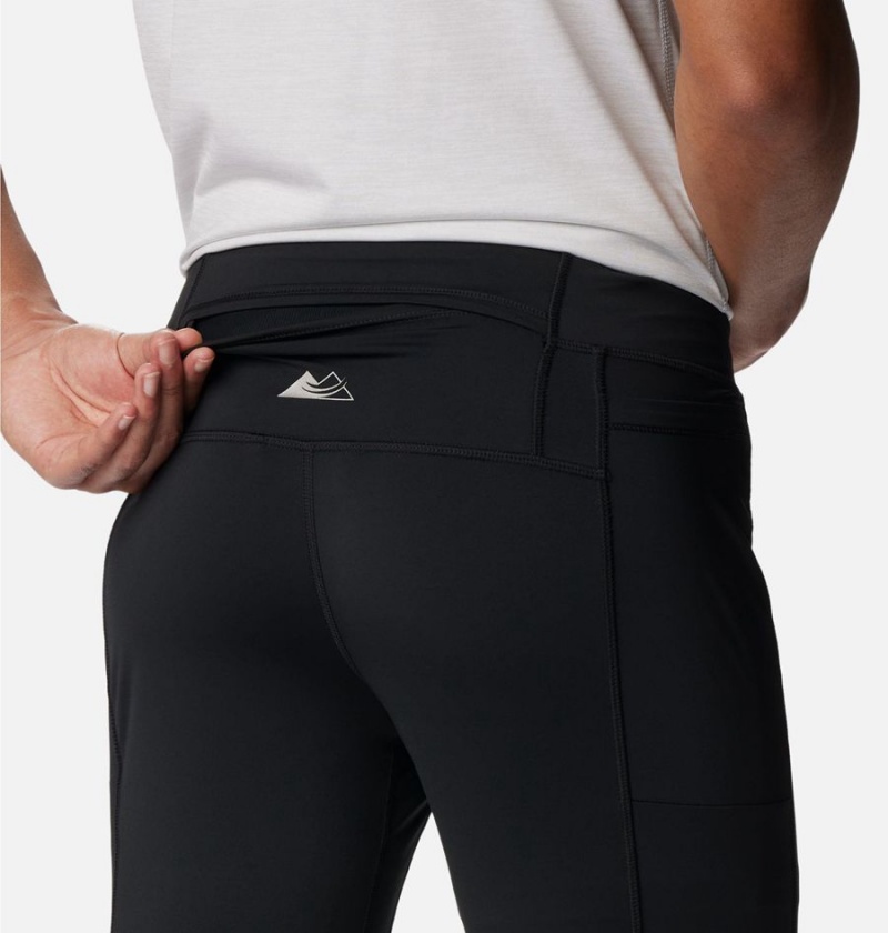 Columbia Endless Trail Running Tights Men's Pants Black | GQIRPU-763