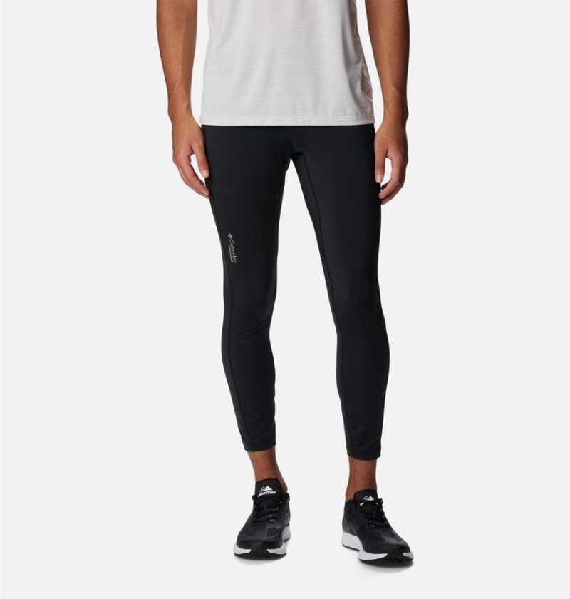 Columbia Endless Trail Running Tights Men\'s Pants Black | GQIRPU-763